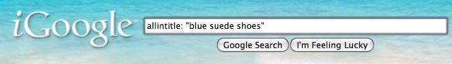 google search allintitle example