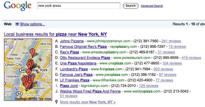 Google Local Search Sample